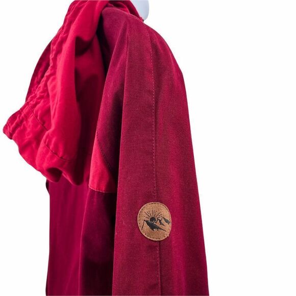 2/$30 Dravus Colorblock Red Full Zip Hooded Long Sleeve Jacket Women's Medium - Picture 7 of 11
